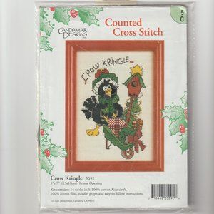 Christmas Counted Cross Stitch Kit CROW KRINGLE